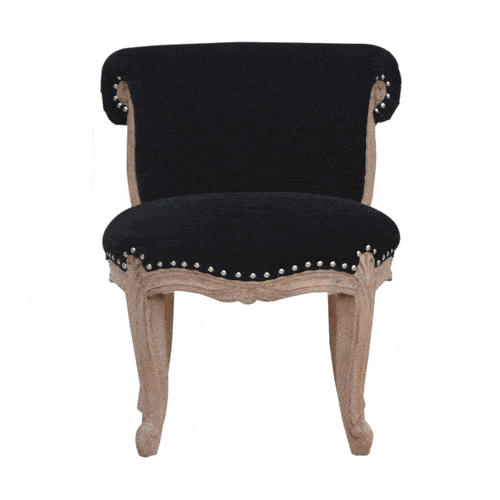 black velvet studded chair